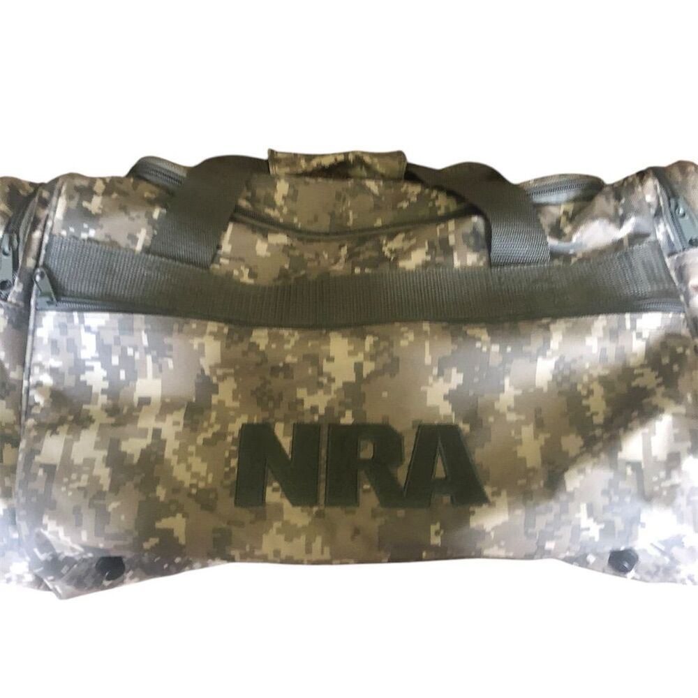 NRA Tactical Gear Bag Green Camo Duffle with Shoulder Strap